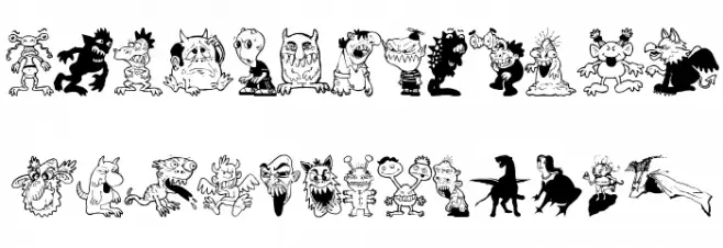 Monstrous Fuentes MINÚSCULAS