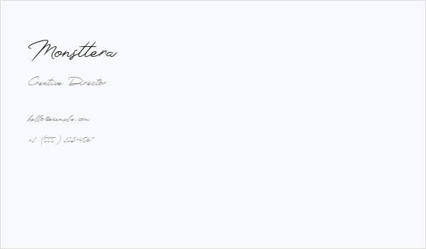 Monsttera Business Card