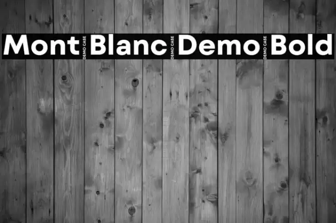 Mont Blanc Demo Bold Font examples