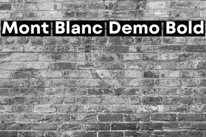 Mont Blanc Demo Bold Font examples