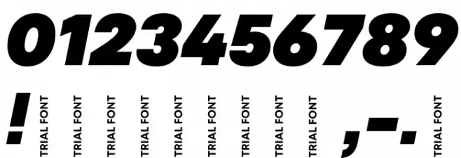 Mont Blanc-Trial Black Italic Font OTHER CHARS