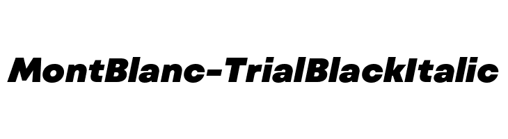 Mont Blanc-Trial Black Italic  免费字体下载
