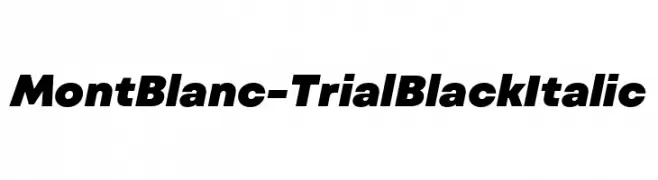 Mont Blanc-Trial Black Italic  नि: शुल्क फ़ॉन्ट्स डाउनलोड