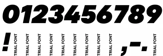 Mont Blanc-Trial Black Italic Font OTHER CHARS