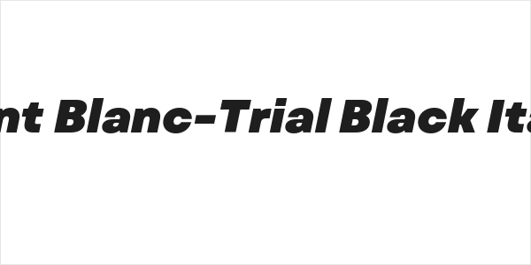 Mont Blanc-Trial Black Italic Logo