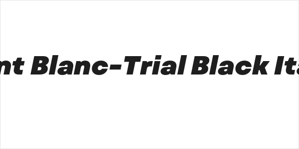 Mont Blanc-Trial Black Italic Logo
