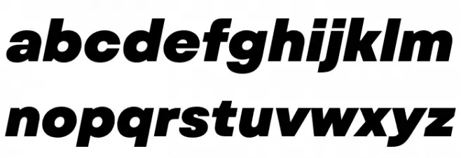 Mont Blanc-Trial Black Italic Font LOWERCASE