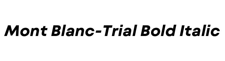 Mont Blanc-Trial Bold Italic  Frei Schriftart Herunterladen