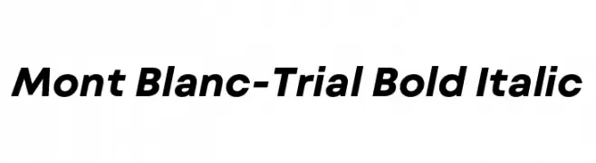 Mont Blanc-Trial Bold Italic  Fuentes Gratis Descargar