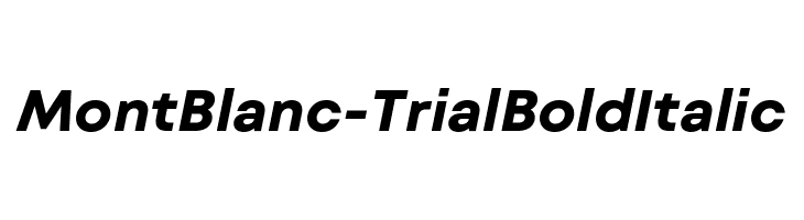 Mont Blanc-Trial Bold Italic  フリーフォントのダウンロード