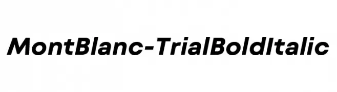 Mont Blanc-Trial Bold Italic  नि: शुल्क फ़ॉन्ट्स डाउनलोड