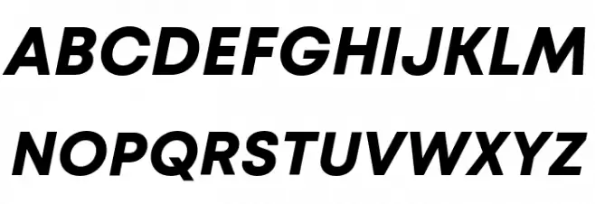 Mont Blanc-Trial Bold Italic フォント 大文字