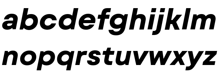 Mont Blanc-Trial Bold Italic Font LOWERCASE