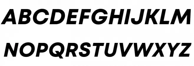 Mont Blanc-Trial Bold Italic Polices MAJUSCULES