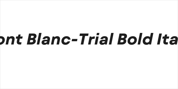 Mont Blanc-Trial Bold Italic Logo