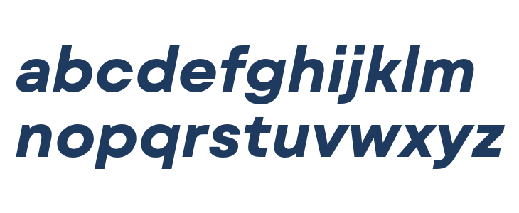 Mont Blanc-Trial Bold Italic Lowercase