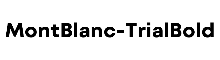Mont Blanc-Trial Bold  Frei Schriftart Herunterladen