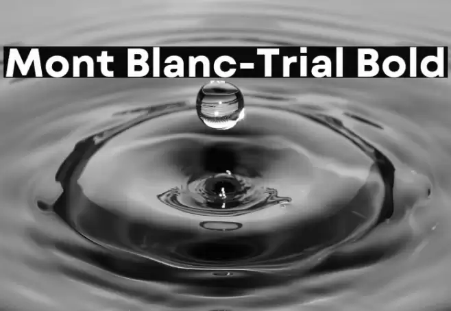 Mont Blanc-Trial Bold Font examples