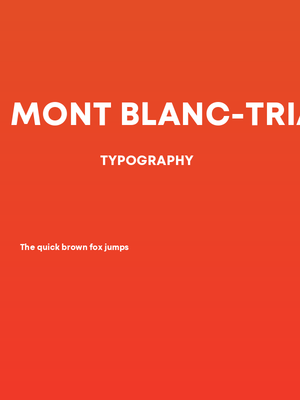 Mont Blanc-Trial Bold Poster
