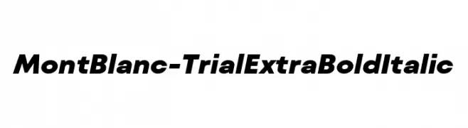 Mont Blanc-Trial ExtraBold Italic  नि: शुल्क फ़ॉन्ट्स डाउनलोड