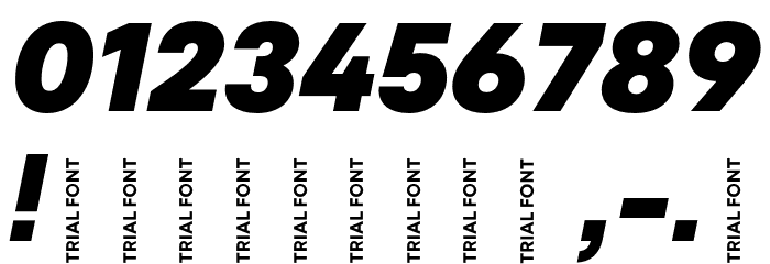 Mont Blanc-Trial ExtraBold Italic Font OTHER CHARS