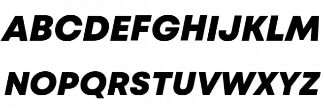 Mont Blanc-Trial ExtraBold Italic Fonte MAIÚSCULAS