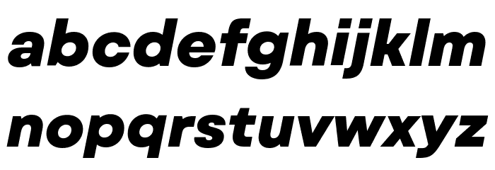 Mont Blanc-Trial ExtraBold Italic Font LOWERCASE