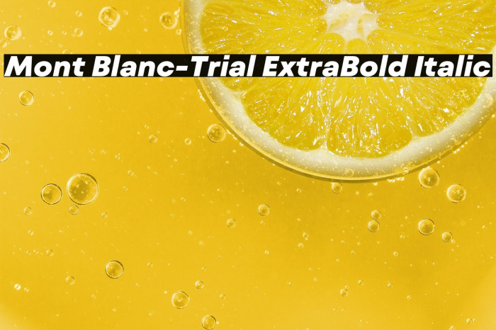 Mont Blanc-Trial ExtraBold Italic Example 2