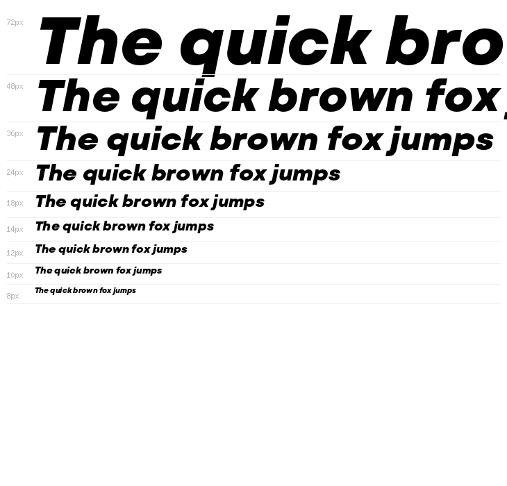 Mont Blanc-Trial ExtraBold Italic Waterfall