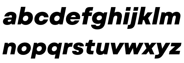 Mont Blanc-Trial ExtraBold Italic Font LOWERCASE