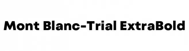 Mont Blanc-Trial ExtraBold  les polices de caractères gratuit tlcharger