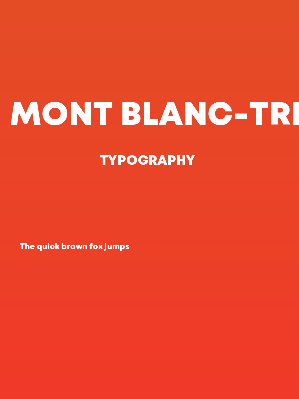 Mont Blanc-Trial ExtraBold Poster