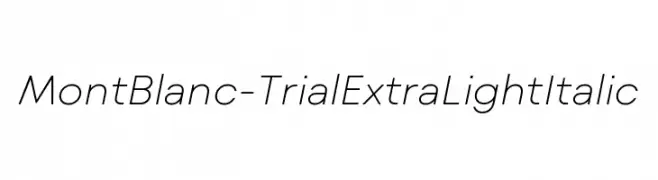 Mont Blanc-Trial ExtraLight Italic  les polices de caractères gratuit tlcharger