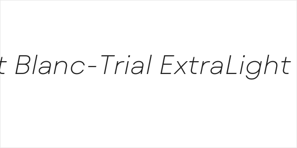 Mont Blanc-Trial ExtraLight Italic Logo