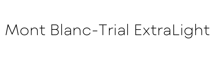 Mont Blanc-Trial ExtraLight  Descarca Fonturi Gratis