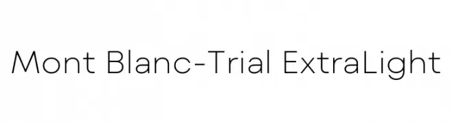 Mont Blanc-Trial ExtraLight  les polices de caractères gratuit tlcharger