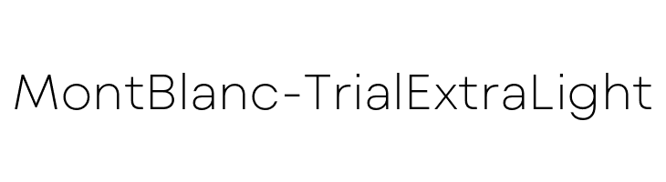 Mont Blanc-Trial ExtraLight  Frei Schriftart Herunterladen