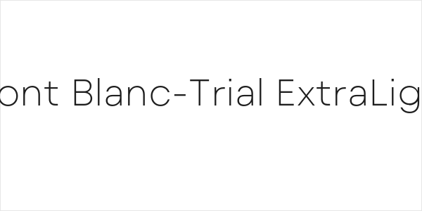 Mont Blanc-Trial ExtraLight Logo