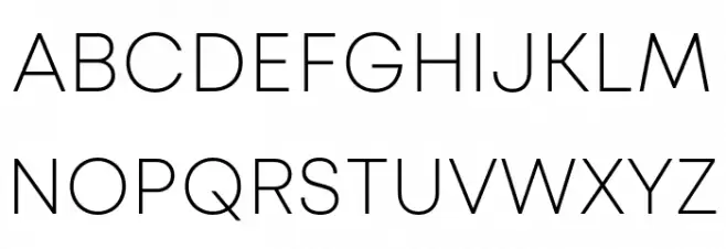 Mont Blanc-Trial ExtraLight Font Litere mari