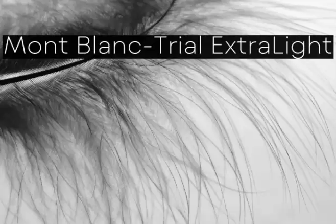 Mont Blanc-Trial ExtraLight Font examples