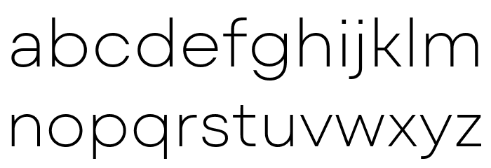 Mont Blanc-Trial ExtraLight Font LOWERCASE