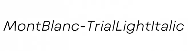Mont Blanc-Trial Light Italic  les polices de caractères gratuit tlcharger