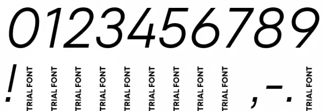 Mont Blanc-Trial Light Italic Font OTHER CHARS