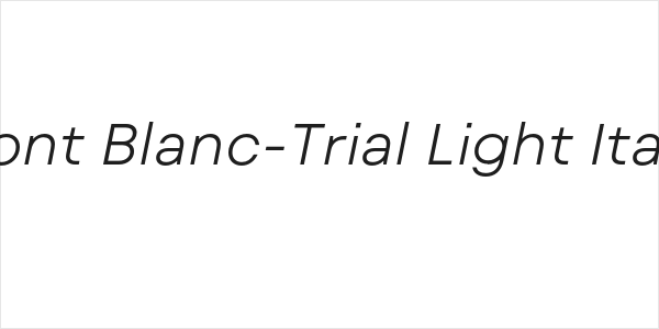 Mont Blanc-Trial Light Italic Logo