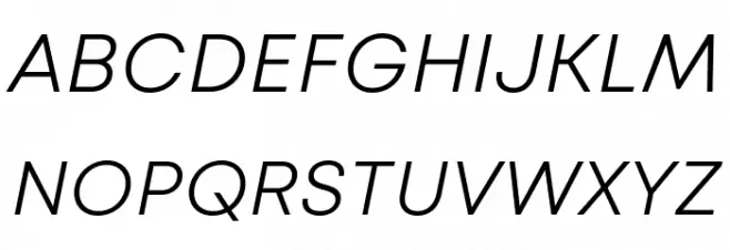 Mont Blanc-Trial Light Italic フォント 大文字