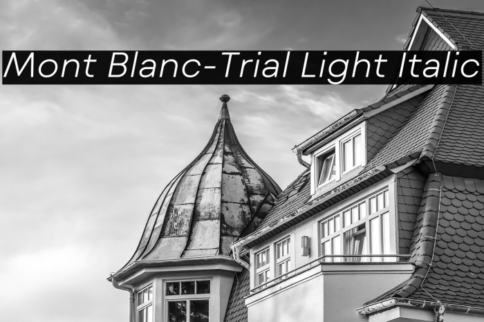 Mont Blanc-Trial Light Italic Example 2