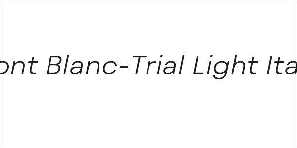 Mont Blanc-Trial Light Italic Logo