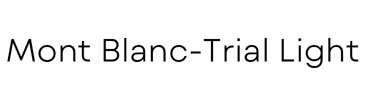 Mont Blanc-Trial Light  Frei Schriftart Herunterladen