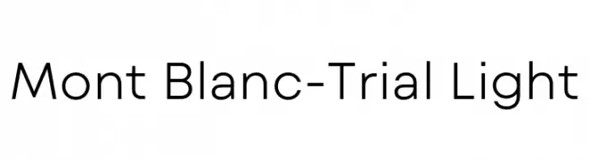 Mont Blanc-Trial Light  Fuentes Gratis Descargar