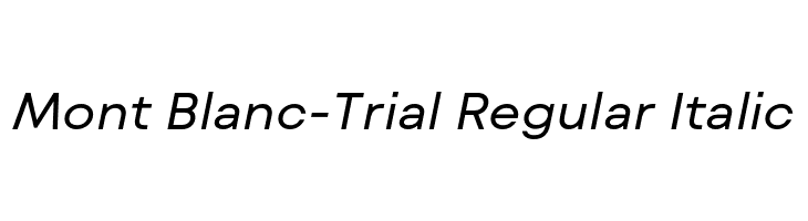 Mont Blanc-Trial Regular Italic  フリーフォントのダウンロード